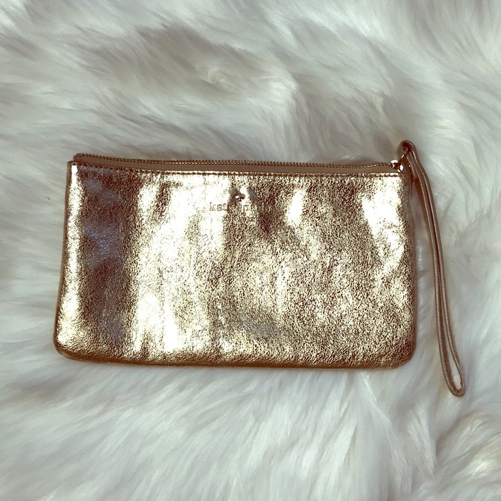 Kate Spade gold wristlet